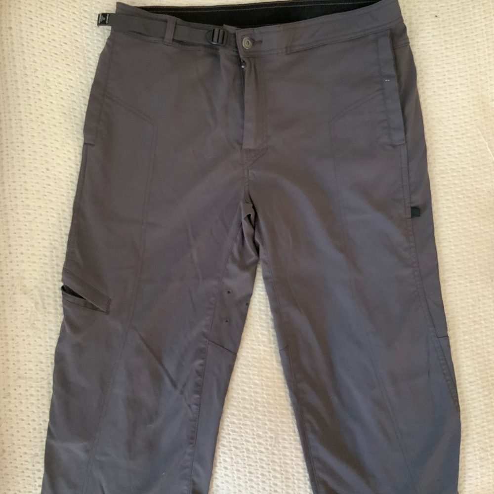 Prana Vintage Y2K Gorp Breathe Gray Cargo Capri Cropped Hiking Pants Large